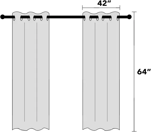Vista 7 de PrinceDeco Cortinas con textura de lino 100% opacas de 64 pulgadas de largo, juego de 2 paneles de cortinas de lino opacas con forro aislante Arena