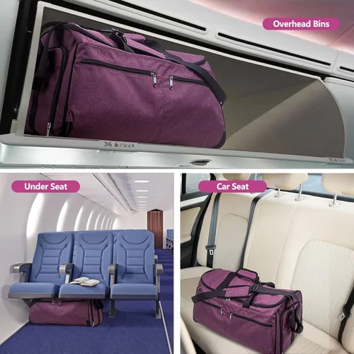 Vista 7 de Bukere - Bolsa de ropa de mano para viajes de negocios, bolsa de viaje convertible con compartimento para zapatos, resistente al agua, bolsa