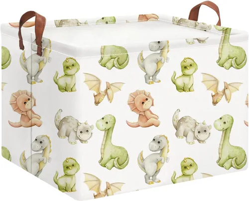 Vista 35 de Cesta de almacenamiento rectangular con asas, papelera plegable para juguetes para niños, caja de libros, cesta de regalo (murciélago)