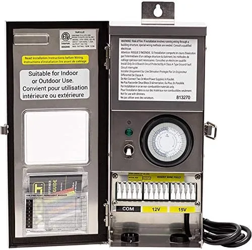 Vista 7 de VOLT Kit de iluminación LED de latón macizo de 12 V para paisaje (6 focos, 4 luces de camino) con transformador de 150 W