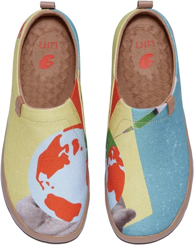 Vista 72 de UIN Mocasines casuales para mujer, de viaje, pintados, para caminar, ligeros, cómodos, de lona, tenis de moda Abbey Road