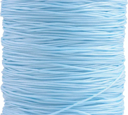 Vista 124 de KONMAY 1 rollo de cuerda de nailon para hacer pulseras de 150 yardas, trenzado de nailon Shamballa Macramé/cordón de cuentas de 0.4mm, cordón