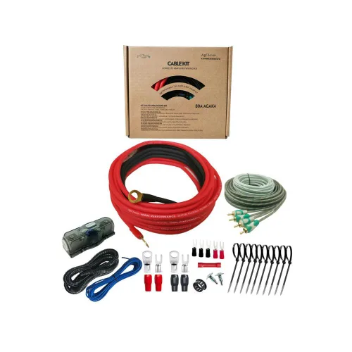 Vista 10 de Kit de cableado de amplificador de calibre 1/0, kit completo de cable amplificador de manejo de potencia para audio de automóvil de alto