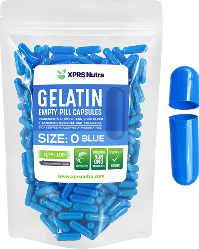 Vista 24 de XPRS Nutra Size 0 Empty Capsules - 100 Count Empty Gelatin Capsules - Pills DIY Capsule Filling - Pure Bovine Pill Gel Caps for Do-It-Yourself