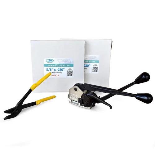 Vista 26 de IDL Packaging Ultimate Kit de flejado de acero de 1/2 pulgada x 200 pies, resistencia a la rotura de 1100 libras - Herramienta de combinación 3