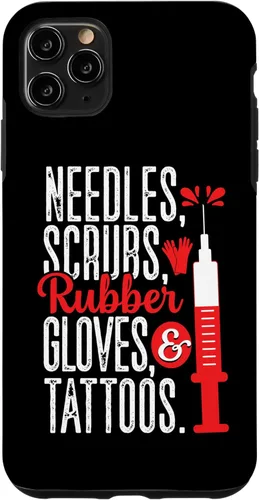 Vista 13 de Needles Scrubs Gloves Tattoos Phlebotomist Phlebotomy Tech Case for iPhone 16