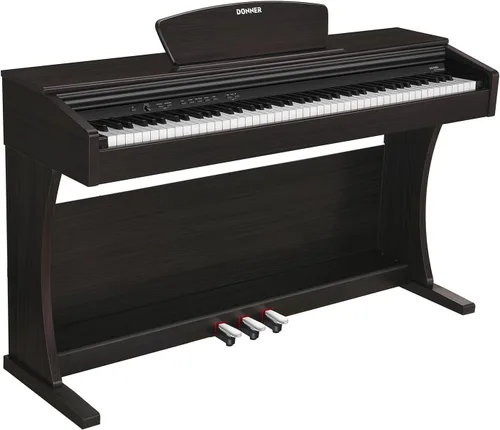Vista 11 de Donner DDP-400 - Piano digital con teclado progresivo ponderado de 88 teclas, teclado de piano vertical premium para profesionales, paquete