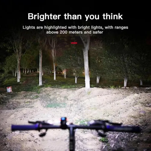 Vista 8 de Luces de bicicleta, faro de bicicleta impermeable de 1000 lúmenes con 6 modos de luz, luz frontal antideslizante con correa ajustable, recargable
