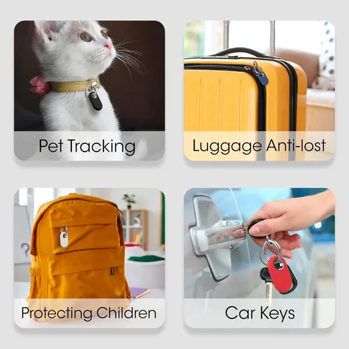 Vista 6 de Smarttag2 Soporte Compatible con Samsung Galaxy SmartTag2, Funda de Silicona Suave Protección Integral Contra Rayones y Caídas, con Llavero Adecuado