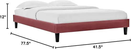 Vista 3 de Modway Plataforma Reign, individual, rosa polvorienta