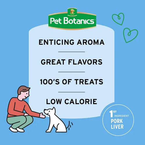 Vista 4 de Pet Botanics Bolsa de 10 oz de Recompensa de Entrenamiento Mini Suave y Masticable, Sabor a Pollo, con 500 Golosinas por Bolsa, La Elección