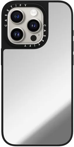 Vista 21 de CASETiFY Funda de espejo para iPhone Air [Reflejante/Compatible con Magsafe / Protección contra caídas de 4.9 pies de grado militar 1X] - Negro