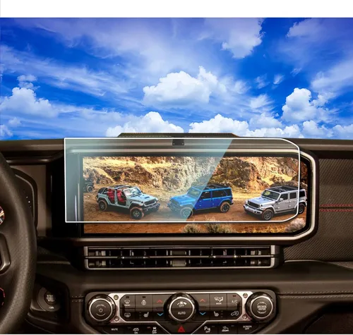 Vista 10 de Protector de pantalla para Jeep Wrangler Gladiator 2025 2026 para Jeep Wrangler JL Gladiator 4xe Sport Rubicon Sahara Willys Sport S de 12.3