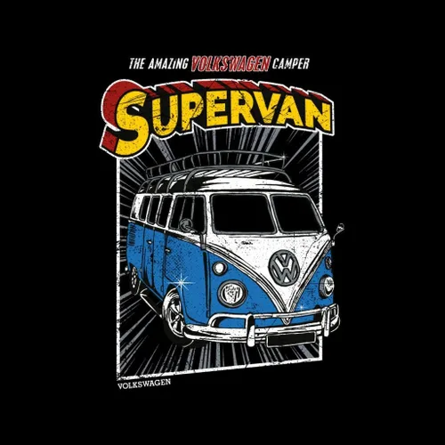 Vista 2 de Volkswagen Supervan Camper - Camiseta para hombre