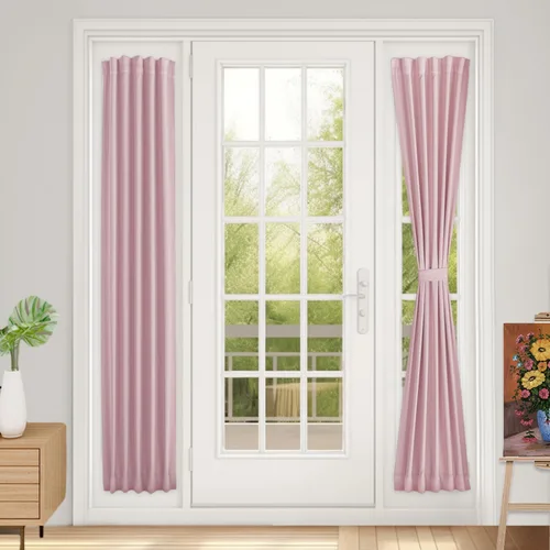 Vista 20 de Vatge - Cortinas laterales para ventana de puerta, cortinas para luz lateral de puerta frontal, 1 panel, 12 (ancho) x 72 (largo) pulgadas, aguamarina