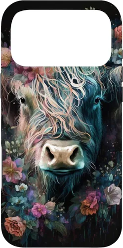 Vista 22 de Western Boho Highland Cow Farmer Cows Lover Case for iPhone 17
