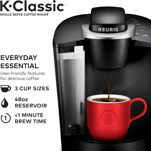 Vista 2 de Keurig K-Classic - Cafetera de una sola porción con 8 O'Clock The Original tostado medio, 32 cápsulas K-Cup