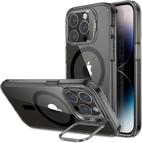 Vista 36 de ESR Funda para iPhone 14 Pro Max, Compatible con MagSafe, Funda Transparente para Teléfono con Soporte Stash Integrado para iPhone 14 Pro Max