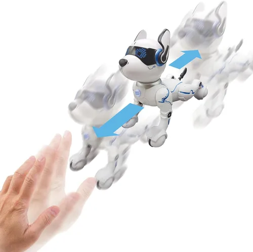 Vista 6 de LEXiBOOK Power Puppy - My Smart Dog Robot to Train - Robot programable con control remoto, función de entrenamiento y control de gestos, danza