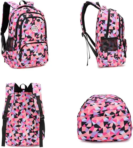 Vista 3 de MITOWERMI 3Pcs Backpack for Girls Boys Kids Backpack with Lunch Box for Elementary Middle High School
