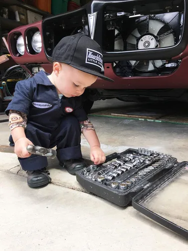 Vista 5 de Knuckleheads mono para niños, overol de mecánico, traje de Halloween, disfraz para bebé