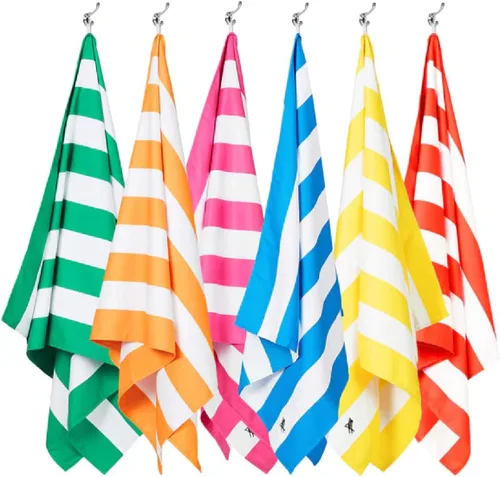 Vista 39 de Toalla de playa Dock & Bay - Secado rápido, sin arena - Compacta, ligera - 100% reciclada - Incluye bolsa - Cabaña - Bondi Blue - Extra grande