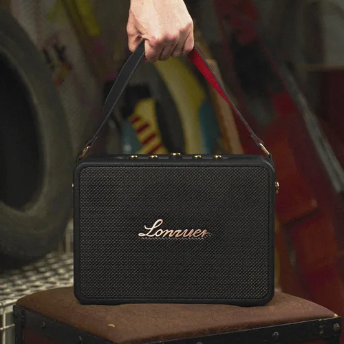 Vista 6 de Máquina de karaoke portátil recargable de 18000mAh 120W con graves potentes Bluetooth con 2 micrófonos inalámbricos Entrada AUX para guitarra