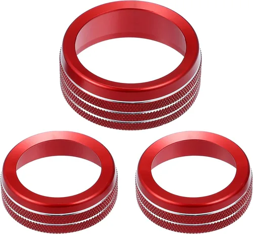 Vista 10 de 3 piezas Calcomanías para Perillas de Aire Acondicionado de Automóvil Cubierta de Perilla de Interruptor de Radio AC para Dodge Durango 2017-2020