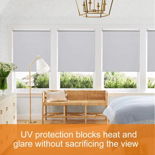 Vista 7 de Persilux Persianas solares con cable de tamaño personalizado para ventanas, persianas enrollables con 3% de apertura, protección UV, ignífugas