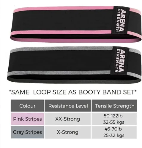 Vista 4 de Arena Strength Fabric Booty Bands: Fabric Resistance Bands for Legs and Butt: 3 Pack Set. Perfect Workout Hip Band Resistance. Workout Program and