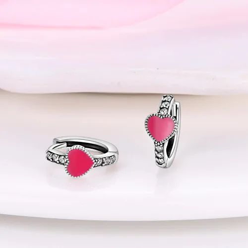 Vista 4 de Aretes para mujer, de plata 925, hipoalergénicos, para aniversario, regalo para mujer