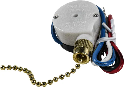 Vista 3 de HQRP Interruptor de ventilador de techo de 3 velocidades y 4 hilos para Zing Ear ZE-208s E89885, Satco 80-1983, Wu Pin LJY209A, interruptor de luz