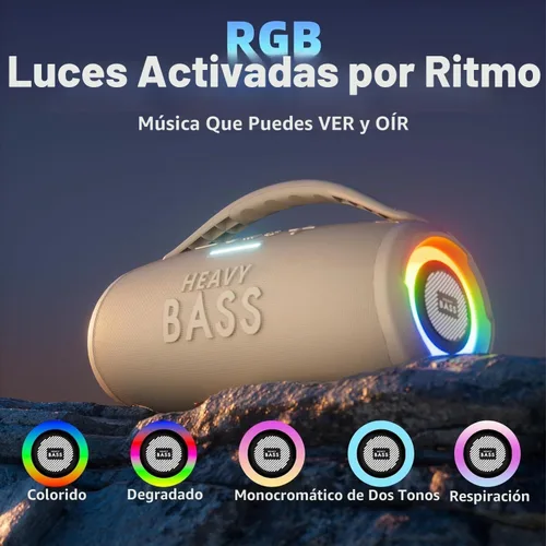 Vista 5 de HEAVY BASS Altavoces Bluetooth Inalámbrico 60W 20H IPX6 Al Aire Libre