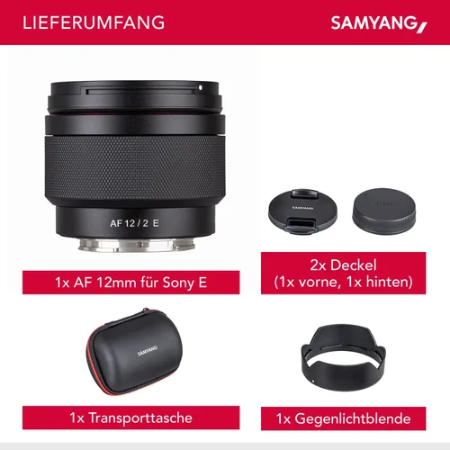 Vista 7 de Samyang AF 0.472 in F2.0 Lente de enfoque automático para Sony E