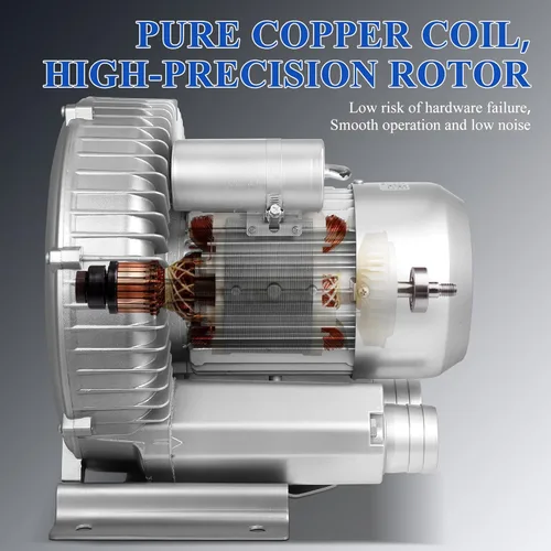 Vista 9 de Bombas de peces para acuarios, ventilador de acuario, agua salada, soplador de tanque de peces para estanques pequeños, plata