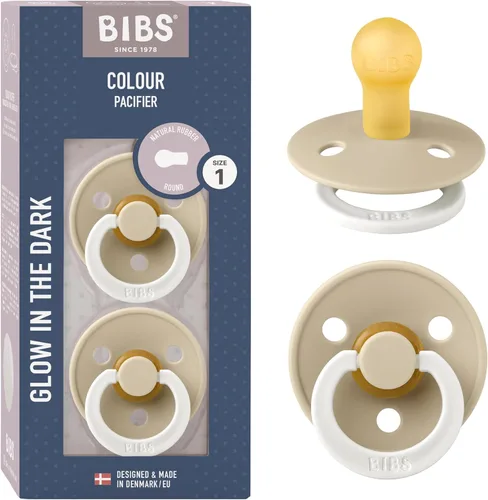 Vista 13 de BIBS - Paquete de 2 chupetes Bibs Colour, calmante, libre de bisfenol A, punta redonda, látex de goma natural Roble oscuro