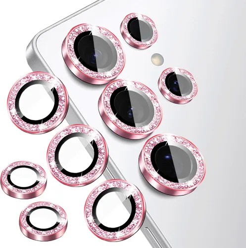 Vista 10 de Protector de lente de cámara compatible con iPhone 12, 12 Mini y iPhone 12 Pro (paquete de 3 + 1) – Brillantina brillante, funda de cámara