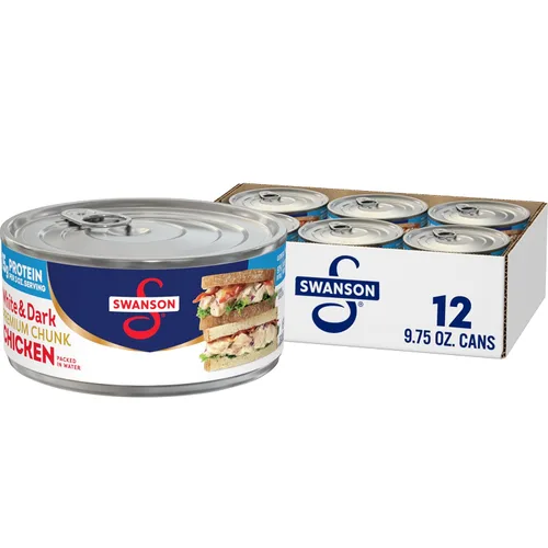 Vista 8 de Swanson Lemon y Pimienta Molida Gruesa Pollo Blanco en Trozos Totalmente Cocinado, Listo para Comer, Comidas Simples para Llevar, Bolsa de 2.6 oz