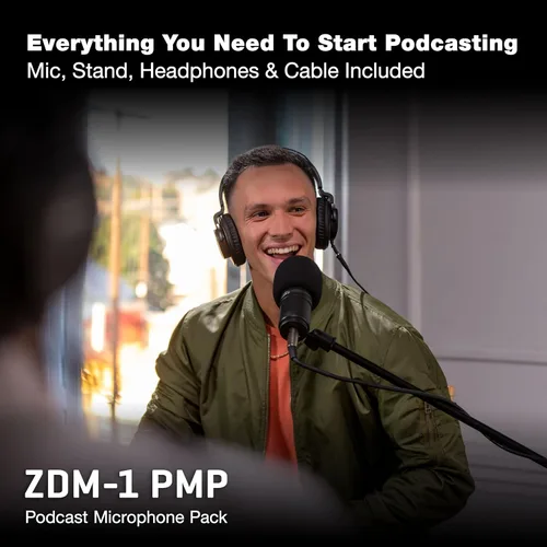 Vista 10 de Zoom ZDM-1 - Paquete de micrófono para podcasters con micrófono dinámico y auriculares Incluye micrófono dinámico, auriculares, trípode