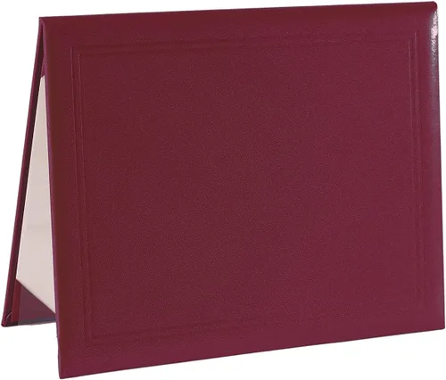Vista 4 de Cubierta para diploma de 8.5 x 11 pulgadas, cubierta de graduación, certificado, portadocumentos de cuero liso, tamaño carta