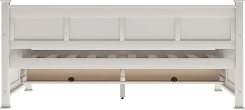 Vista 7 de Harper & Bright Designs Sofá cama de tamaño individual con dos cajones de almacenamiento, sofá cama multifuncional de madera, marco en forma de X