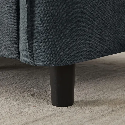 Vista 7 de Sofá modular convertible de 77 pulgadas, sofá en forma de L de 3 plazas con otomana, moderno sofá tapizado de lino para sala de estar, apartamento