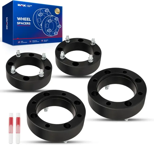 Vista 129 de KAX Espaciadores de rueda 4x4, adaptadores de espaciadores de rueda de 1" con pernos de 1/2" x20, diámetro del cubo de 59 mm, 2 piezas para Xpress