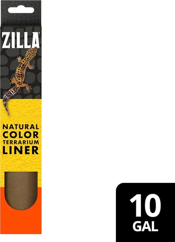 Vista 9 de Zilla, Sustrato para terrario para reptiles, forro del suelo, color marrón, 10G, 9.75" x 19.75