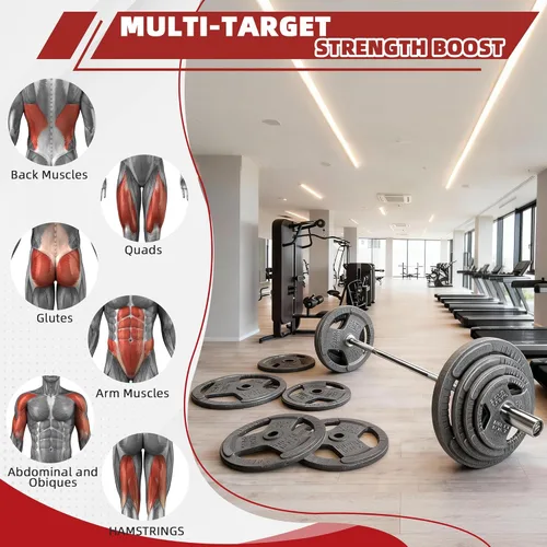 Vista 5 de Juego de pesas Signature Fitness de 2 pulgadas de hierro fundido