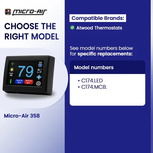 Vista 61 de MICRO-AIR EasyTouch - Termostato digital de repuesto para autocaravana, programable y confiable, habilitado para WiFi y Bluetooth, termostato