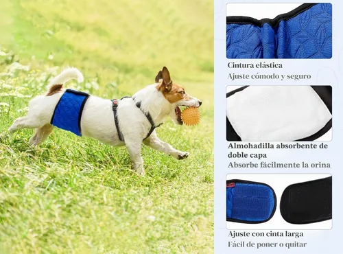 Vista 5 de Mkono Bandas para el vientre para perros machos, paquete de 3 pañales