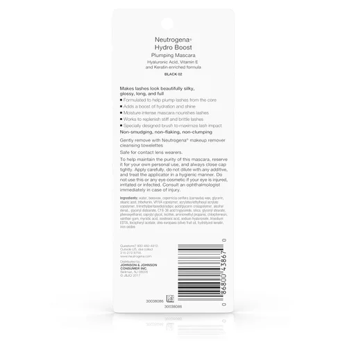 Vista 11 de Neutrogena Hydro Boost - Máscara de pestañas enriquecida con ácido hialurónico hidratante, vitamina E y queratina para pestañas secas o quebradizas