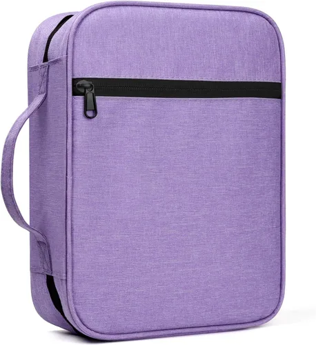 Vista 18 de GERMUN Funda para Biblia con Asa Duradera, Estuche de Transporte para Libros Bolsa de Iglesia para Biblia, Protectora con Bolsillo con Cremallera
