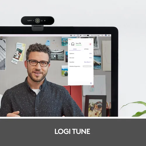 Vista 6 de Logitech Zone 750 Auriculares con cable para la oreja con micrófono avanzado de cancelación de ruido, USB-C simple y adaptador USB-A incluido